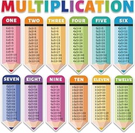 YEIHHEIY 26 Pcs Educational Multiplication Math Posters 4.7 x 14 Inch Table Chart Posters for Elemen