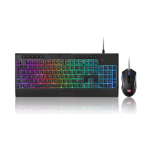 Redragon S151 Gaming Keyboard & Mouse Combo, 104 Keys K525 Wired RGB Membrane Keyboard and 10000 DPI