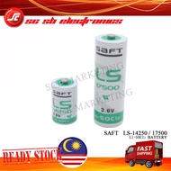 SAFT ORIGINAL LS14250 ( 14250 ) 3.6V / LS17500 ( 17500 ) 3.6V PLC INDUSTRIAL ER 14250 / 17500 LITHIU