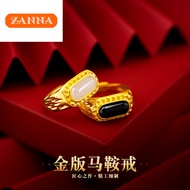 916 original gold saddle zircon open ring for women and men gift