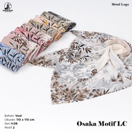 VOAL OSAKA MOTIF METAL LOGO UMAMA SCARF HIJAB SEGI 4 UKURAN STANDART 110X110 KERUDUNG PERSEGI BERCOR