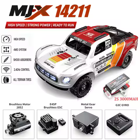 MJX 14211 Remote Control Truck 1/14 RC Rally Car 4WD Off-Road High Speed Racing Vehicle RTR