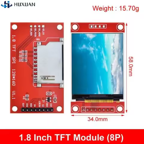 1PCS LCD Screen Module 1.8 Inch TFT LCD Module ST7735 SPI Serial 51 Drivers 4 IO Driver TFT Resoluti