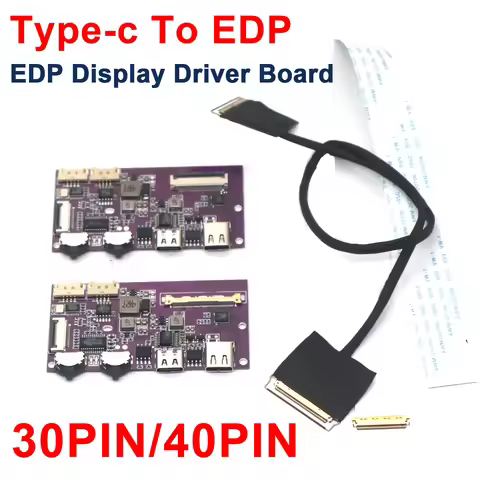 30PIN 40PIN USB Type-c To EDP Driver Board LCD Projection Screen 2K 4k 60HZ 240HZ Portable LED LCD D