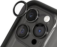 RhinoShield Camera Lens Protector Compatible with [iPhone 15 Pro/15 Pro Max] Impact Protection-High Clarity and Scratch/Fingerprint Resistant 9H Tempered Glass with Aluminum Trim-Dark Grey