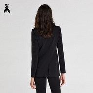 PATRIZIA PEPE Autumn Winter Classic Elegant Unique Chain Shoulder Pad Blazer Black 8S0395/A6F5