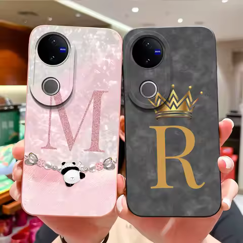 Case For Vivo V50 Lite 4G 5G Wave Texture Letters Soft Silicone Shockproof Phone Housing For Vivo V 