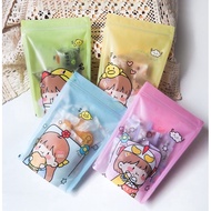 Ready Stock SG seller Sets of 4 pcs cookie gift bag tibits sweets birthday valentine Christmas ziplo