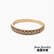 天然鑽石戒指 天然南非鑽 鑽石線戒 尾戒 玫瑰金 14K K585