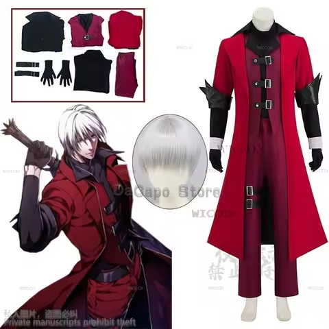 Halloween Costume Anime Game Devil Cos May Cry 3 Cosplay Costumes DMC 3 Dante Cosplay Adult Clothing