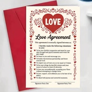 TEMU 1pclove Agreement Card Perfect For Couples Expressing And Ideal For Weddings Anniversaries Or R