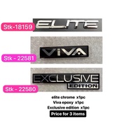 Emblem Perodua Viva Elite Chrome/Gold Viva Epoxy Exclusive Edition Epoxy Set
