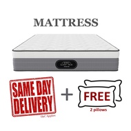 [SG] SAME DAY DELIVERY + 2 PILLOWS. Pocket Spring FIRM Mattress, Luxury Memory Foam, Single, Super Single, Queen, King High Quality. Euro Design and High Quality. Comes in King Size, Queen, Super Single and Single Size Mattress. Free &amp; Fast Delivery