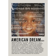 【READY STOCK】Poster Cover Album ​​american dream by 21 Savage for room/wall/gift