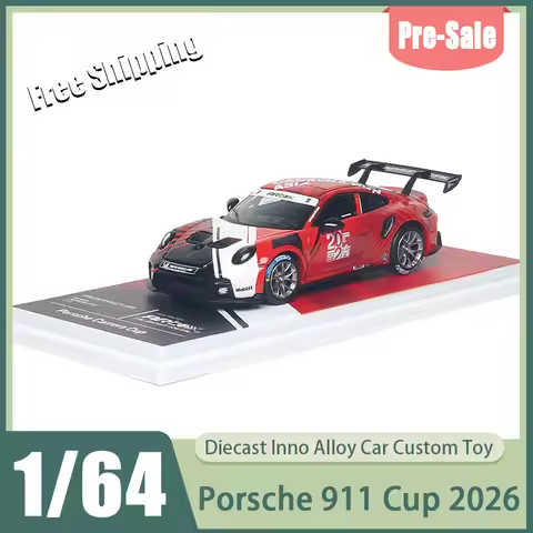 Almost Real Arbox 1:64 Porsche 911 Cup 2026 Asia Carrera Cup Hero Car Static Alloy Collectible Dieca