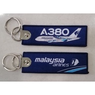 Keychain Airbus A380 Malysia Airlines Woven Keychain