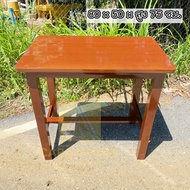 CR.W โต๊ะทำงาน โต๊ะนักเรียนไม้สัก 80*50*สูง75 ซม. (ก*ลึก*ส) โต๊ะเขียนหลังสือ สีน้ำตาลแดง