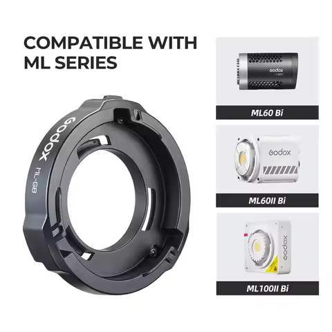 Godox ML-GB Bowens Adapter for ML100Bi & ML60IIBi ML60BI ML60 AD300PRO Godox to Bowens Mount Adapter