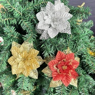 20cm SSS Flower Beautiful Ornament Accessories Christmas Tree Glitter Flower Christmas Garland Decor