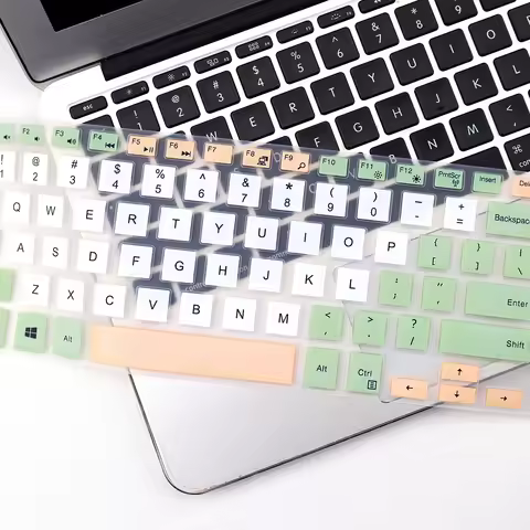 Spanish & English Matcha Green Keyboard Cover for Dell Inspiron 15 5000 7000 & G3 G5 G7 15, Perfect 