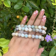 Caribbean Amazonite Bracelet 8mm Crystal