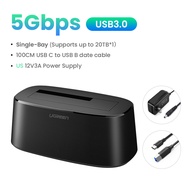 UGREEN HDD Docking Station SATA to USB 3.0 Adapter for 2.5 3.5 SSD Disk Case HDD Box Dock Hard Drive