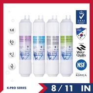 Korea Halal Water Filter 11"- 4 Stage K Pro Filter Cartridge Replacement - U Type (Fitting Included)