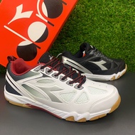 DIADORA DBM8107 (BLACK | WHITE) MENS BADMINTON SHOES | KASUT BADMINTON | KASUT LELAKI (100% ORIGINAL) READY STOCK