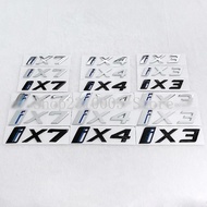i i3 i4 i7 iX iX3 iX4 iX7 ABS Car Emblem for BMW Trunk Model Nameplate Badge Logo Electric Cars Chro