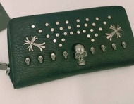 USED Lady bikers skull wallet leather