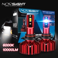 🔥NEW🔥 Novsight H4 H11 9005 9006 ไฟหน้ารถ ไฟตัดหมอก LED 60W 10000LM 6000K ชุดเปลี่ยน 2 ชิ้น IP68 แสงส