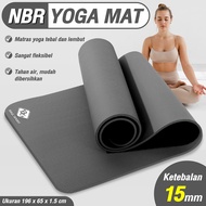 HTD Sport Matras Yoga Mat NBR 15 mm Olahraga Senam Lantai Meditasi Gym Fitness Karpet Lantai