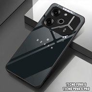 HP GUMIHO - Glossy Glass Glitter Case for Type TECNO POVA 6hp TECNO POVA 6 PRO/ Fashion DEATH LIFE C
