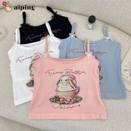 AIPING Tank Top,  Sweet Sleeveless Top, Cute Causal Gentle Rabbit Print Graphic Vest Women