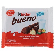 Kinder Bueno Milk &amp; Hazelnuts Chocolate 3 x 43g T6 FlowPack