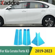 For Kia Forte Cerato K3 2019-2021 2022 2023 Car Window Center Pillar Moldings Strips Cover Exterior 