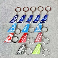 Creative Mini Airlines Aircraft Vertical Tail Keychain A320 A350 B787 B737 Bag Ornaments Auto