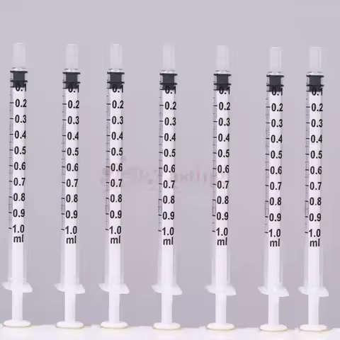 100pcs Plastic Syringe 1ml Syringe 1cc Injector Without Needles For Pets Cat Dog Feeders Perfume Inj