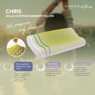 Hooga Wellness CHRIS Jello Contour Memory Foam Pillow | Neck Support | Cooling Pillow | Anti Dust Mi