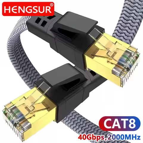 High Speed Ethernet Cable CAT 8 10M 15M 20M 40GBps 2000MHz Network RJ45 Patch Cord for Router Gaming