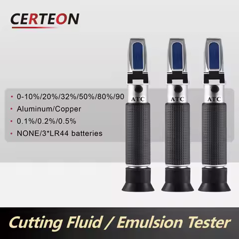 ATC Handheld Cutting Fluid Refractometer Coolant Concentration Meter Emulsion Tester Brix Scale Digi