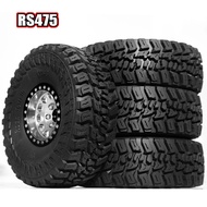 4PCS 120mm 12mm Hex For 1/10 1/12 1.9" Aluminum Beadlock Wheels & Tires for TRX4 TRX6 Axial SCX10 RG