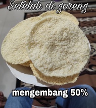 Krupuk gendar nasi mentah 500gram Kerupuk Gendar atau Kerupuk Puli renyah 500 gram mentah digoreng