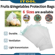 ITOOL Nylon Mesh Bag Fruit Net Bag Vegetable Storage Bag Reusable for Garden Fruit Trees or Vegetabl