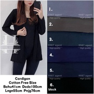 Cardigan Cotton Long Cardigan Muslimah Longsleeve Cardigan Plain Women Outerwear