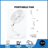 🚀[SG] Portable Foldable Fan With Night Lamp/ Table Fan/ Wall Fan/ USB Rechargeable Fan with Long Last Battery/ Desk Fan