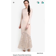 Zalia Sequin pieced mermaid dress