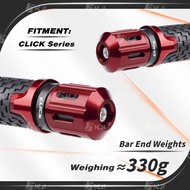 For Honda CLICK 160/150i/125i/110i Handle Bar End Weights Balancer Motorcycle Grip End Sliders Plugs