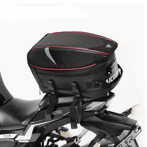 Motorcycle Tail Bag Large Capacity Motorbike Rear Seat Bag Moto Biker Helmet Bag Waterproof Motorcyc