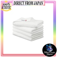 Iris Ohyama Imabari Towel Certified Big Face Towel White 4-Piece Set 100% Cotton Daily Towel Moderat
